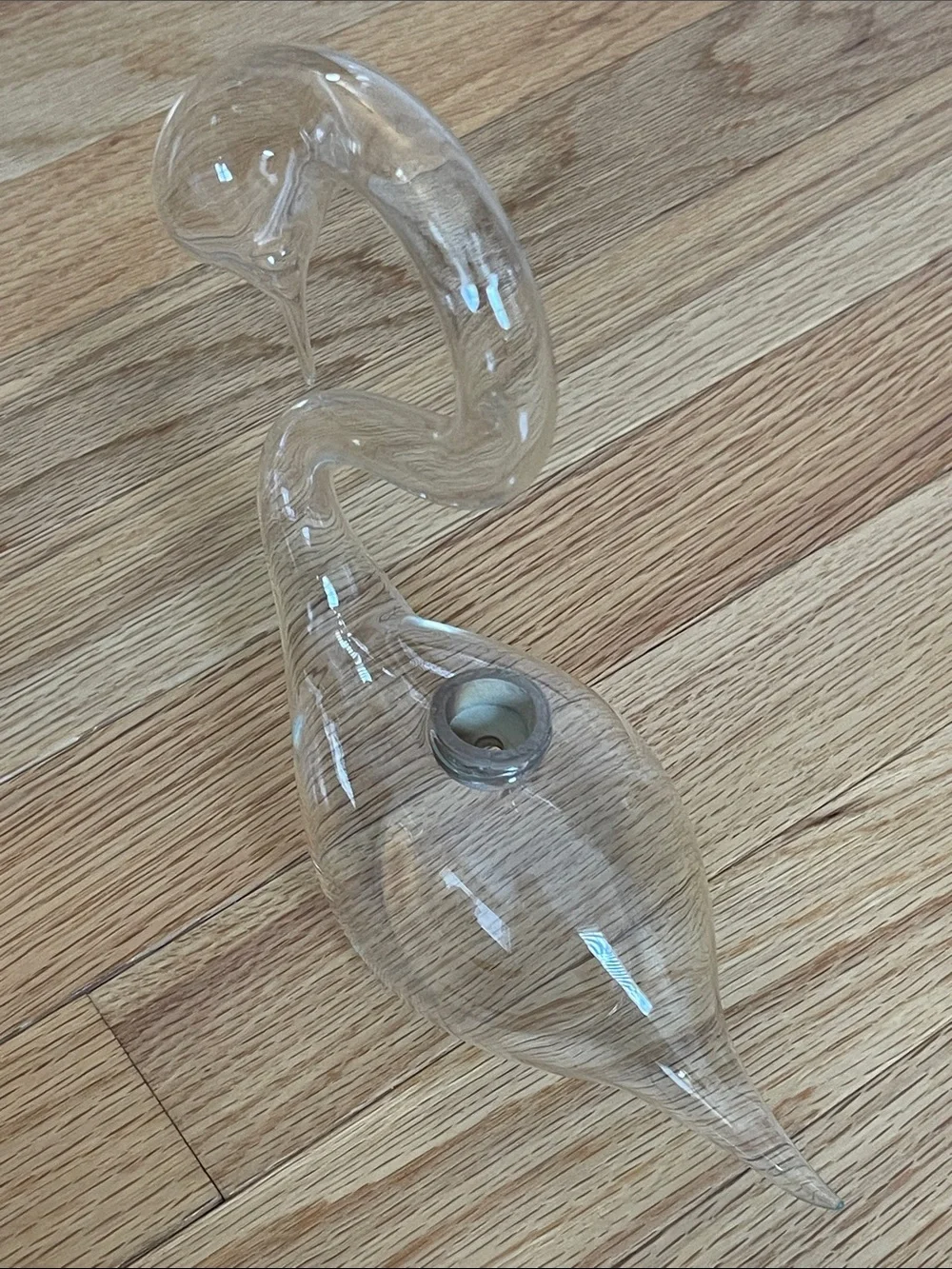 Clear Glass Swan Bud Vase
